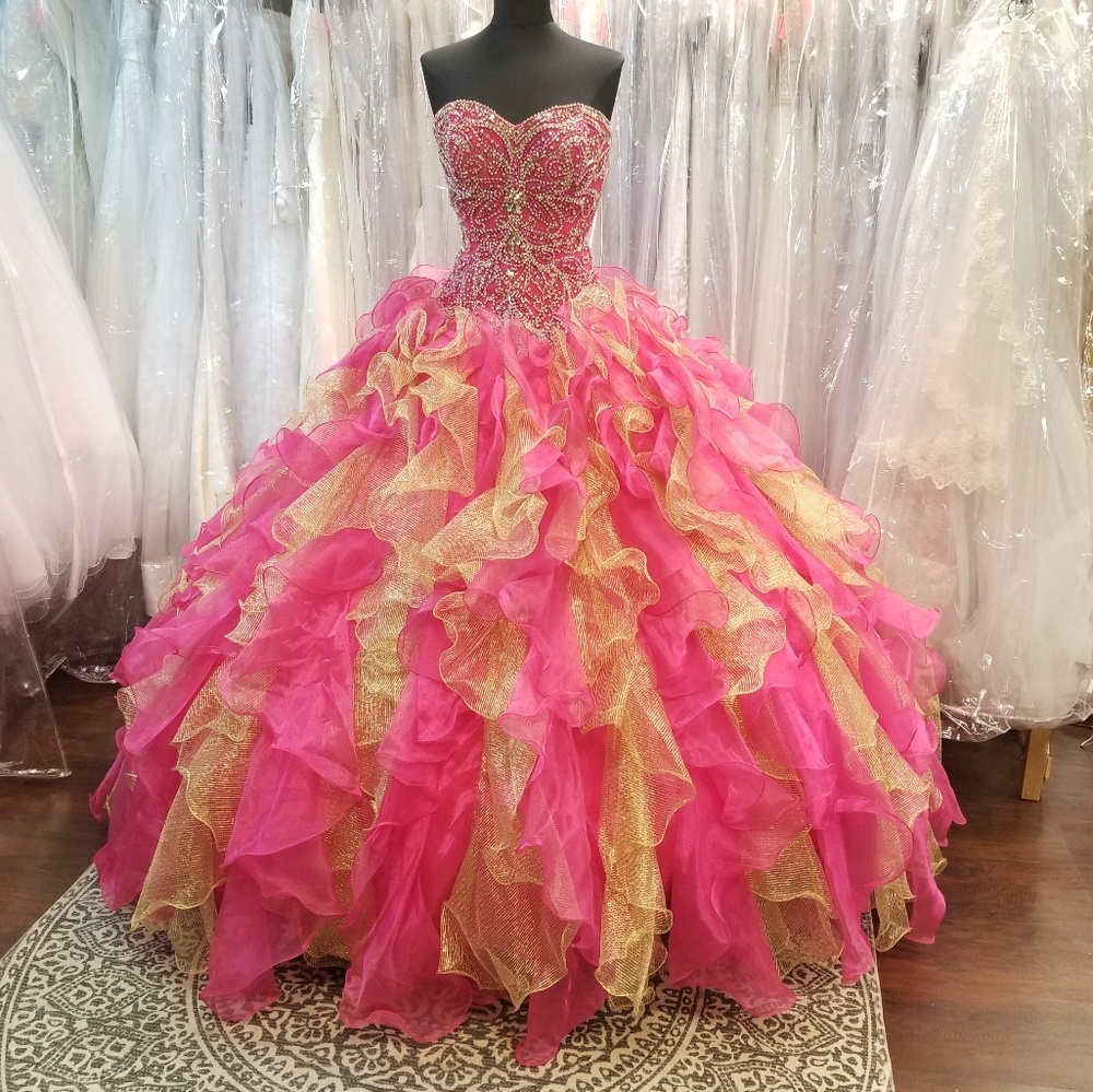 Crystal Beading Venetian Ballgown